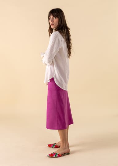 ALINA Kort jerseyskjørt - Rosa 1 - Indiska