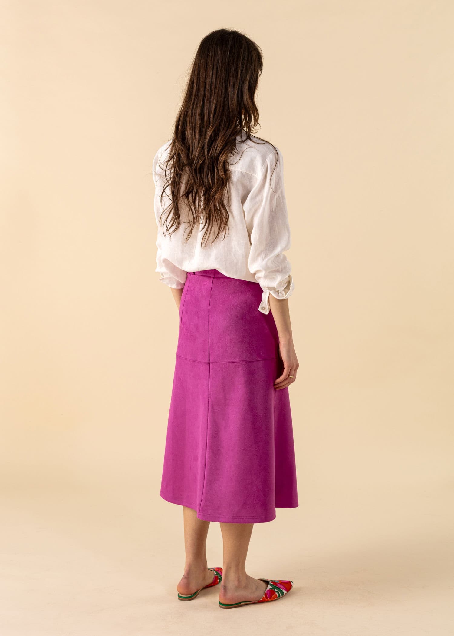 ALINA Kort jerseyskjørt - Rosa 2 - Indiska