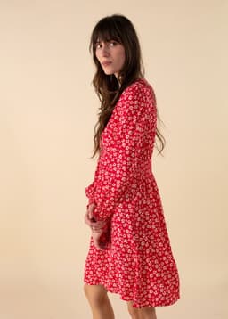 ENYA SHORT DRESS - RED