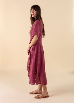 KRISTINA CROCHET DRESS - PINK