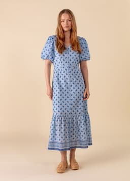 DEWAN BUTTI DRESS - Lightblue
