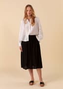 SIBEL CRINCLED SKIRT - Black