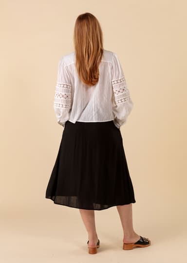 SIBEL Svart skrukkeskjørt - Svart 4 - Indiska