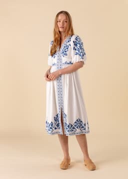 RIANNA MIDI DRESS - BLUE