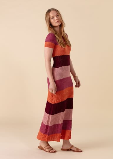 LINN Strikket maxi kjole - Multi 2 - Indiska