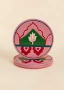 KIYANA HANDPAINTED COASTER S4 - LOTUS