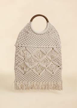 CROCHET BAG BIG - OFFWHITE
