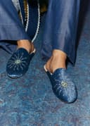 Velvet Slippers - BLUE