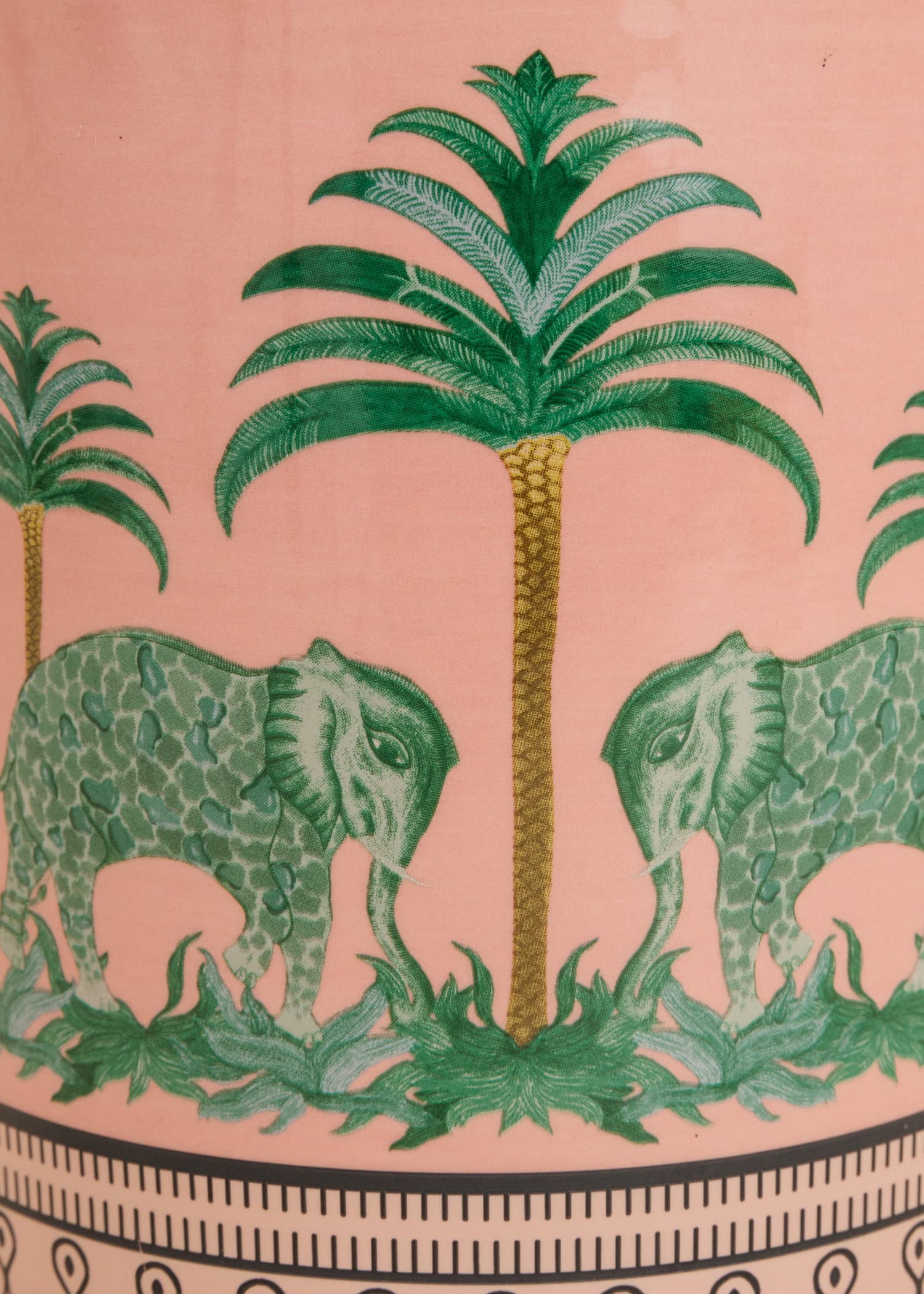 ELEPHANT Burk med gulddetaljer - Grön 3 - Indiska
