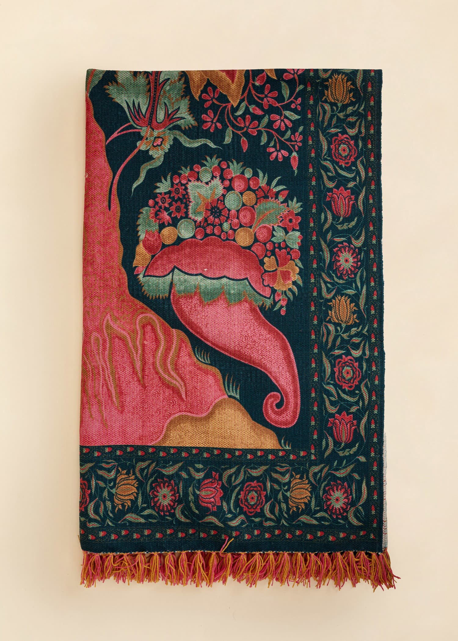 Tree Mönstrad matta - Livets träd, 120x180 cm - Rosa 4 - Indiska
