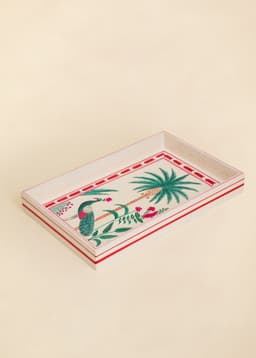 KIYANA HANDPAINTED TRAY - PEACOCK1