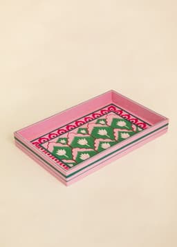 KIYANA HANDPAINTED TRAY - LOTUS