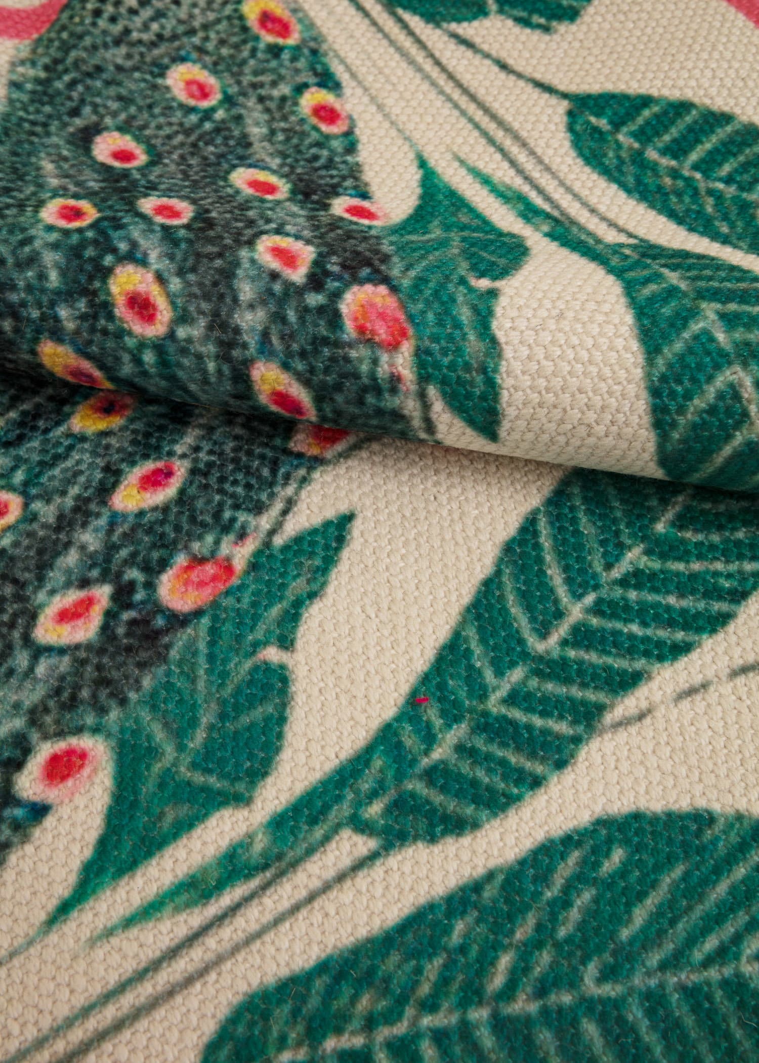 Peacock Broderat kuddfodral - Påfågel - Grön 4 - Indiska