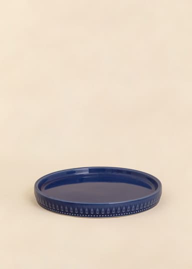 DARLA Dekorativ gryte i steintøy - Blå 2 - Indiska