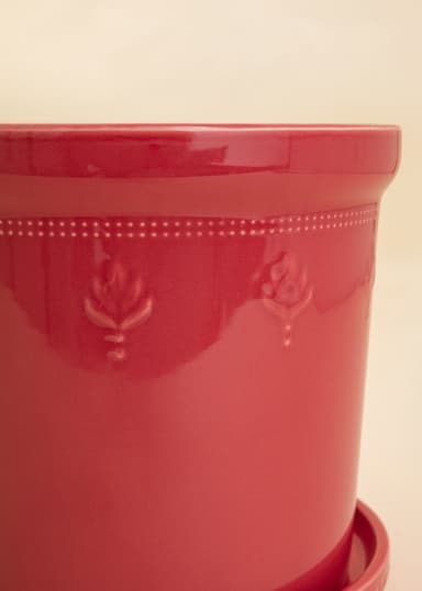 DARLA Dekorativ gryte i steintøy - Rosa 2 - Indiska