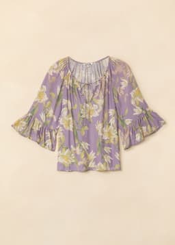 ELENOR BLOUSE - LILAC AOP