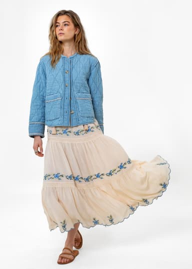 PADDY Quiltad dubbelsidig jacka - Blå 6 - Indiska