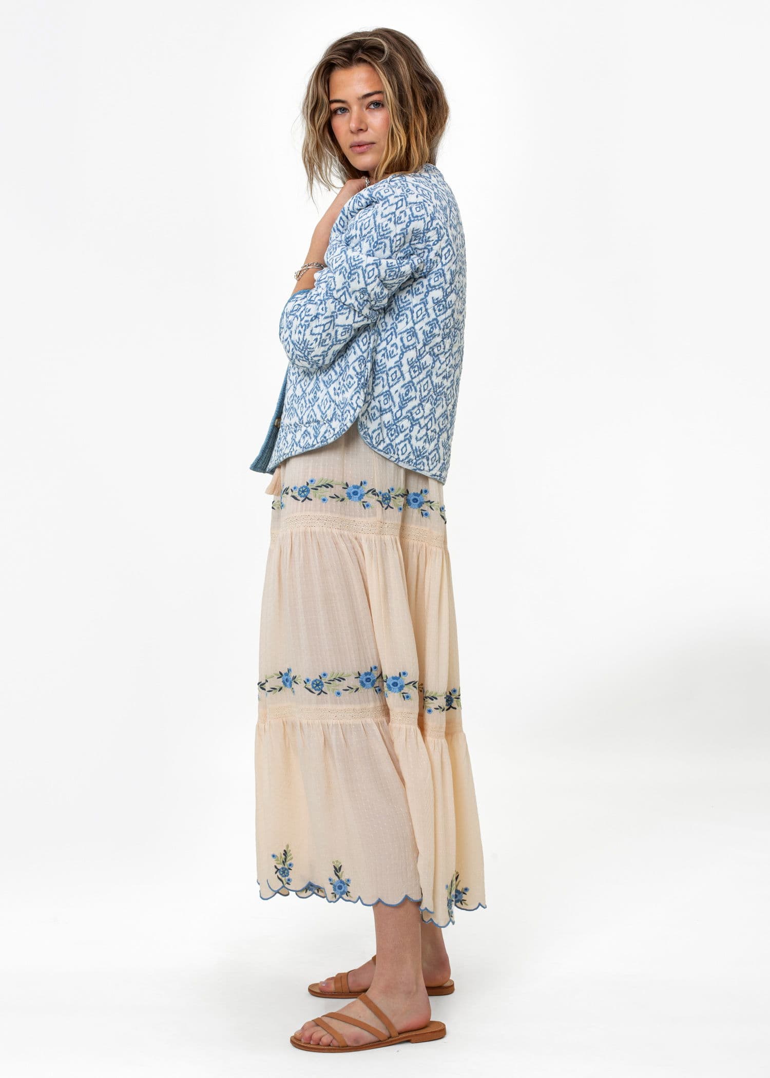 PADDY Quiltad dubbelsidig jacka - Blå 4 - Indiska