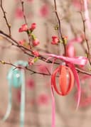 GLASS EGG DECO - CORAL BLUE