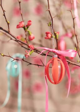 GLASS EGG DECO - CORAL BLUE