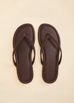 Rosa Beaded Sandal - BROWN