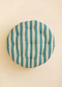 Outdoor Round Seatpad 40x40 - AQUA STRIPE