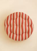 Outdoor Round Seatpad 40x40 - CORAL STRIPE