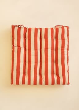 Outdoor Seatpad 40x40 - CORAL STRIPE