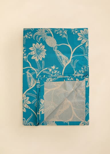 Ina Kuvioitu vahakangas - Sininen 3 - Indiska