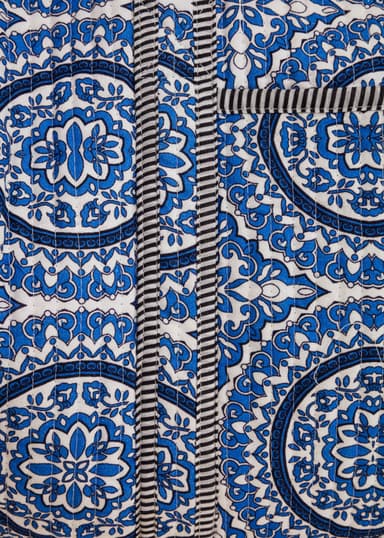 Tote Stor tygväska i bomull - Blå 2 - Indiska