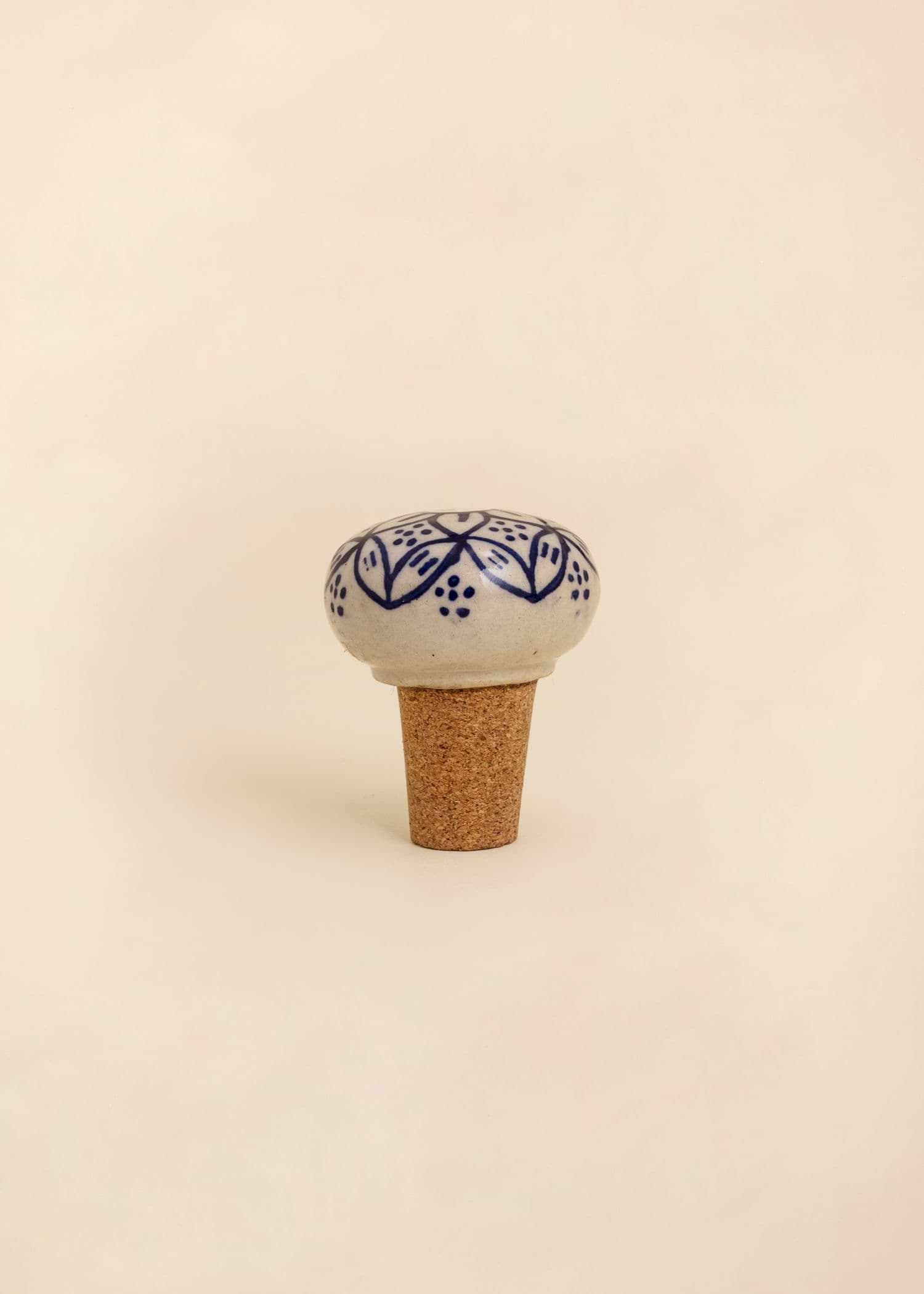 VIMA Handmålad flaskstopp - Blå 2 - Indiska