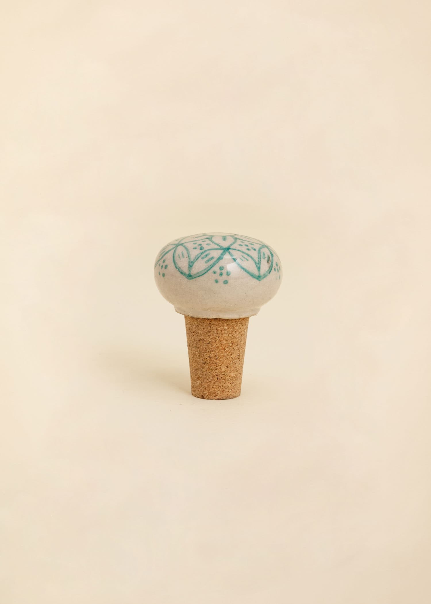 VIMA Handmålad flaskstopp - Blå 2 - Indiska