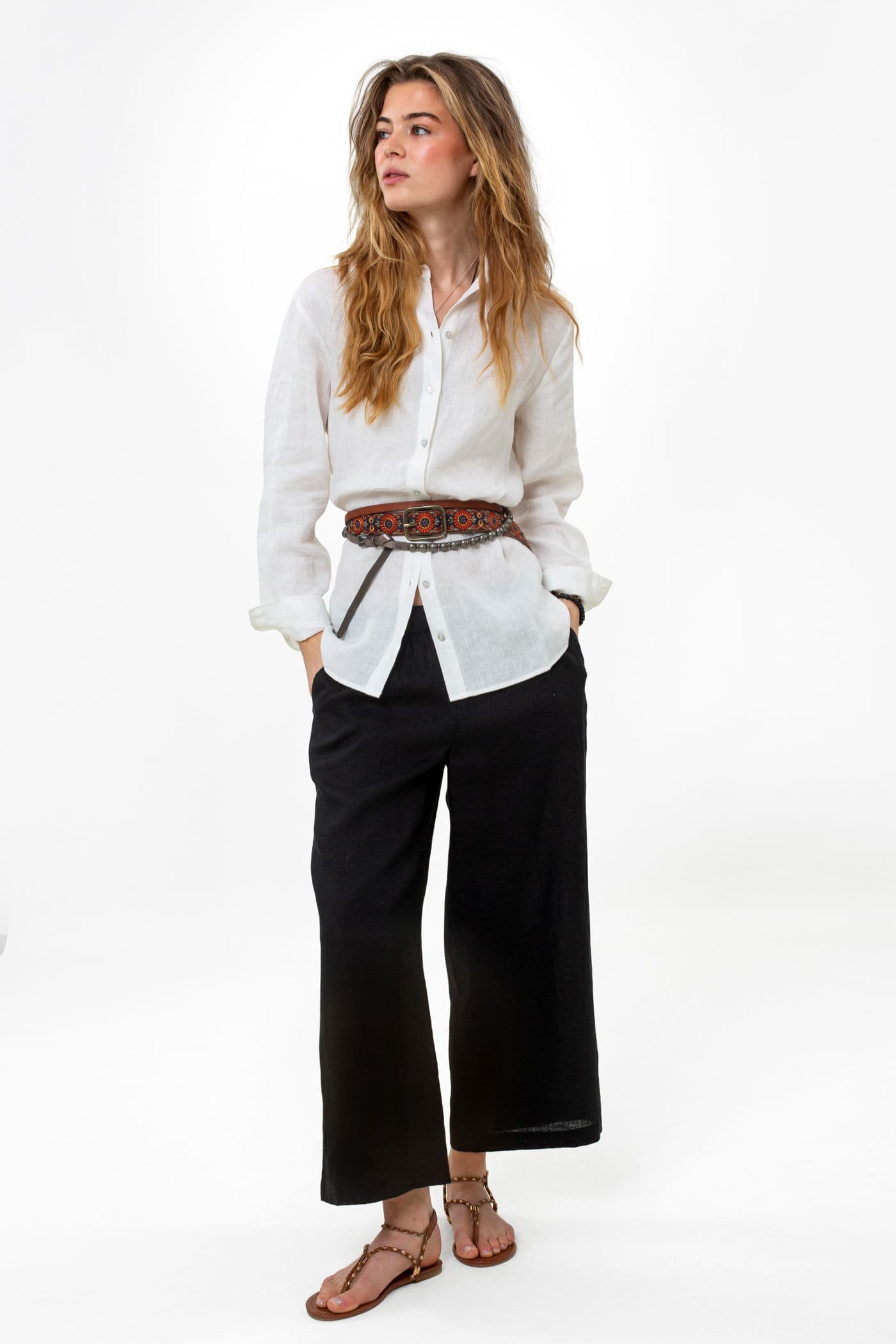 DIANA Hvit linskjorte - Hvit 6 - Indiska