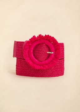 SANDY STRAW BELT - PINK