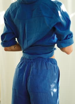 KAMAALA CROPPED PANT - BLUE