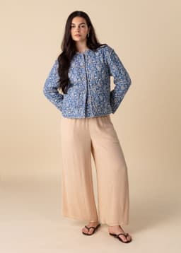 ELSIE CROPPED PANTS - BEIGE