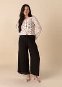 ELSIE CROPPED PANTS - Black