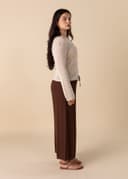 ELSIE CROPPED PANTS - BROWN