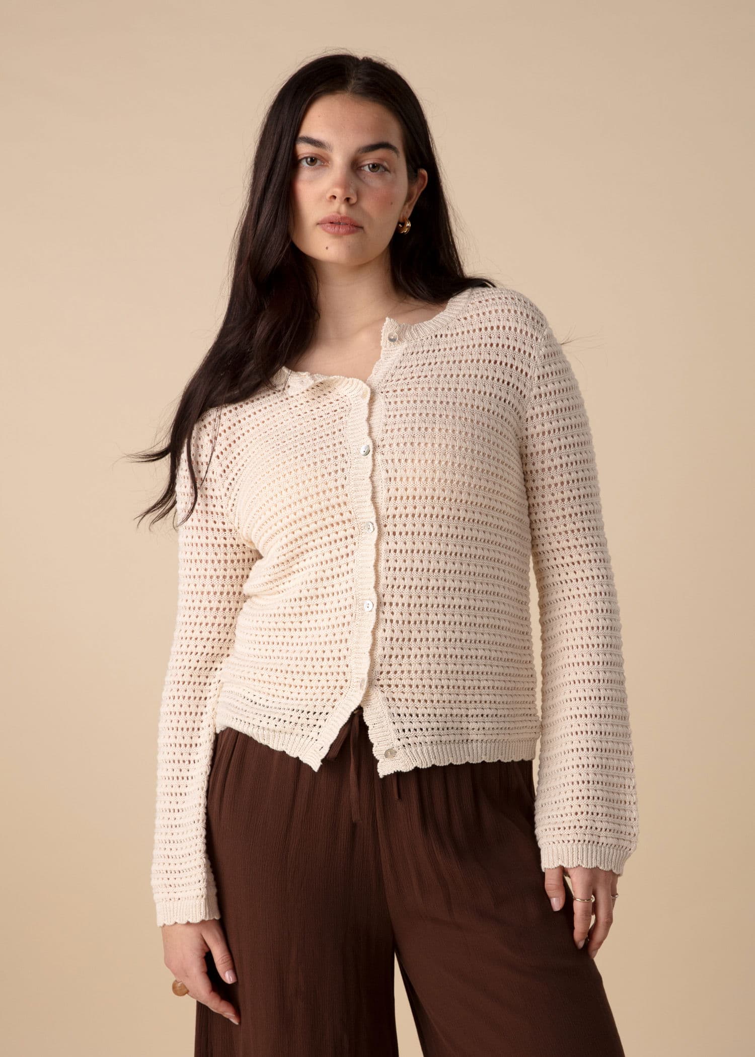 TOVE Neuletakki - Valkoinen 2 - Indiska