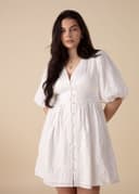 RIANNA FLOWER DRESS - WHITE