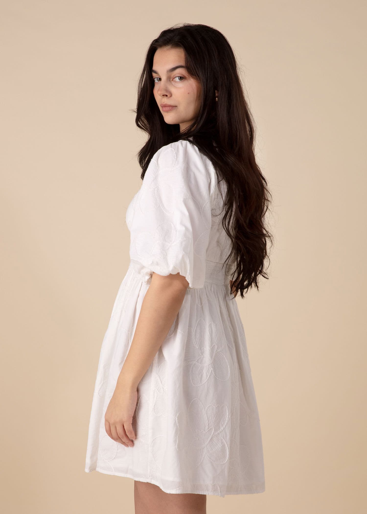 RIANNA Vit broderad klänning - Vit 2 - Indiska