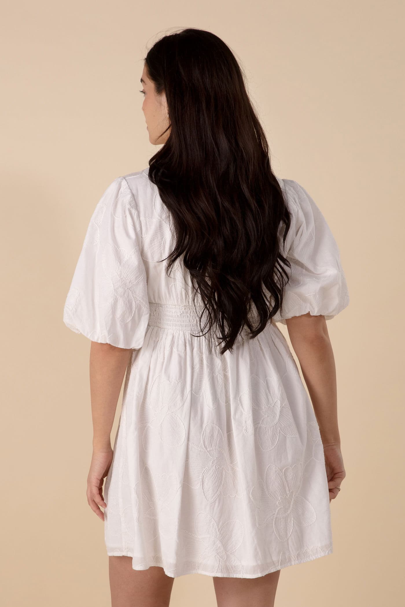 RIANNA Vit broderad klänning - Vit 4 - Indiska