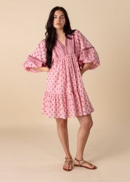 CORNELIA SHORT DRESS - PINK