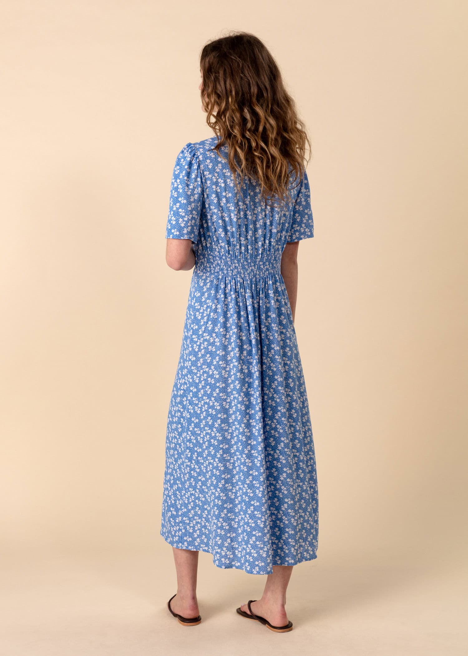 ZUDORA Kuvioitu lyhythihainen mekko - Sininen 3 - Indiska