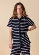 LYNN KNITTED TOP - NAVY