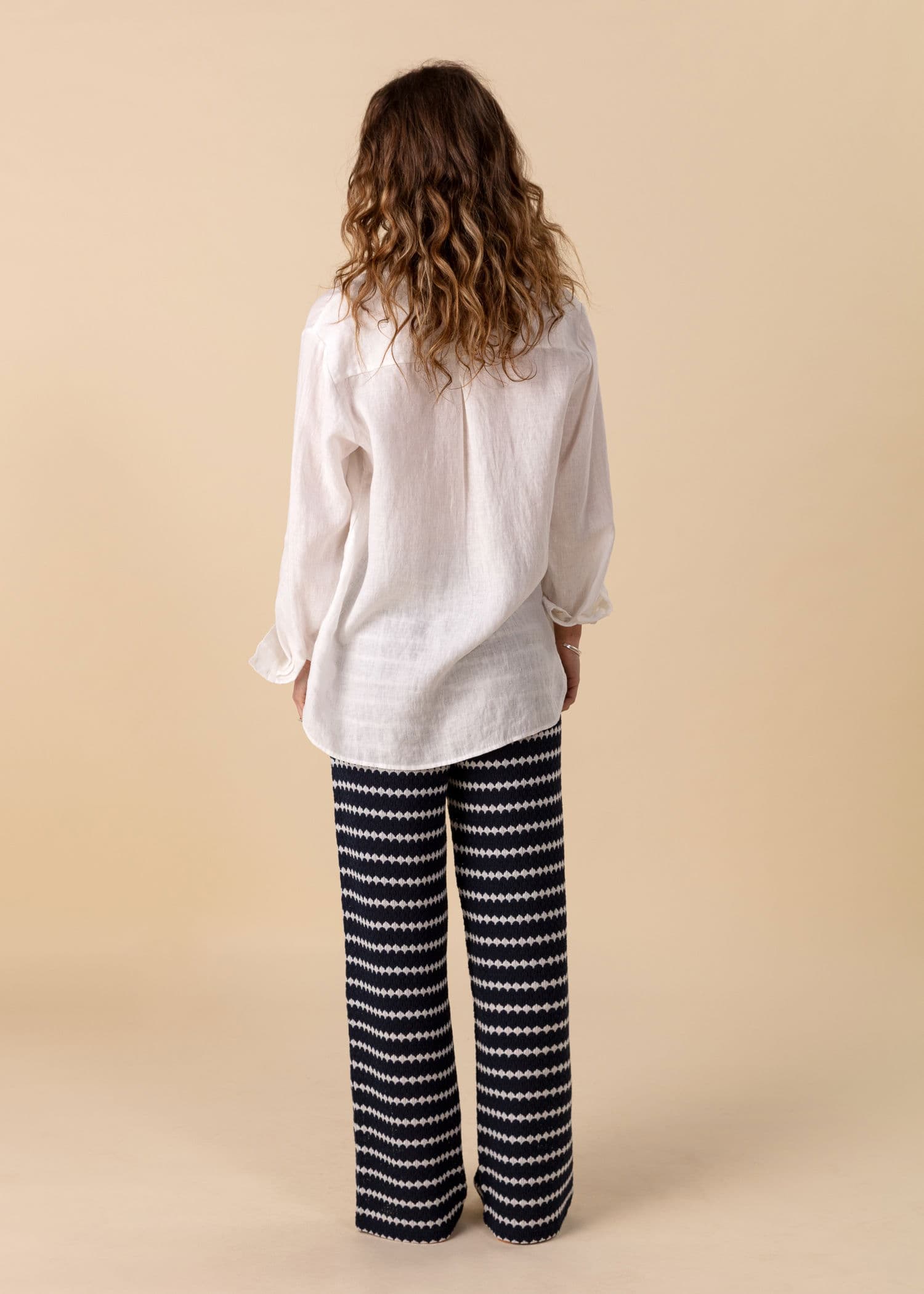 LYNN Teksturoidut neulehousut - Sininen 4 - Indiska