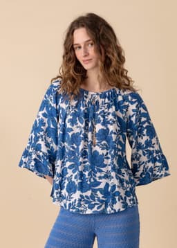 DOLLIE BLOUSE - BLUE