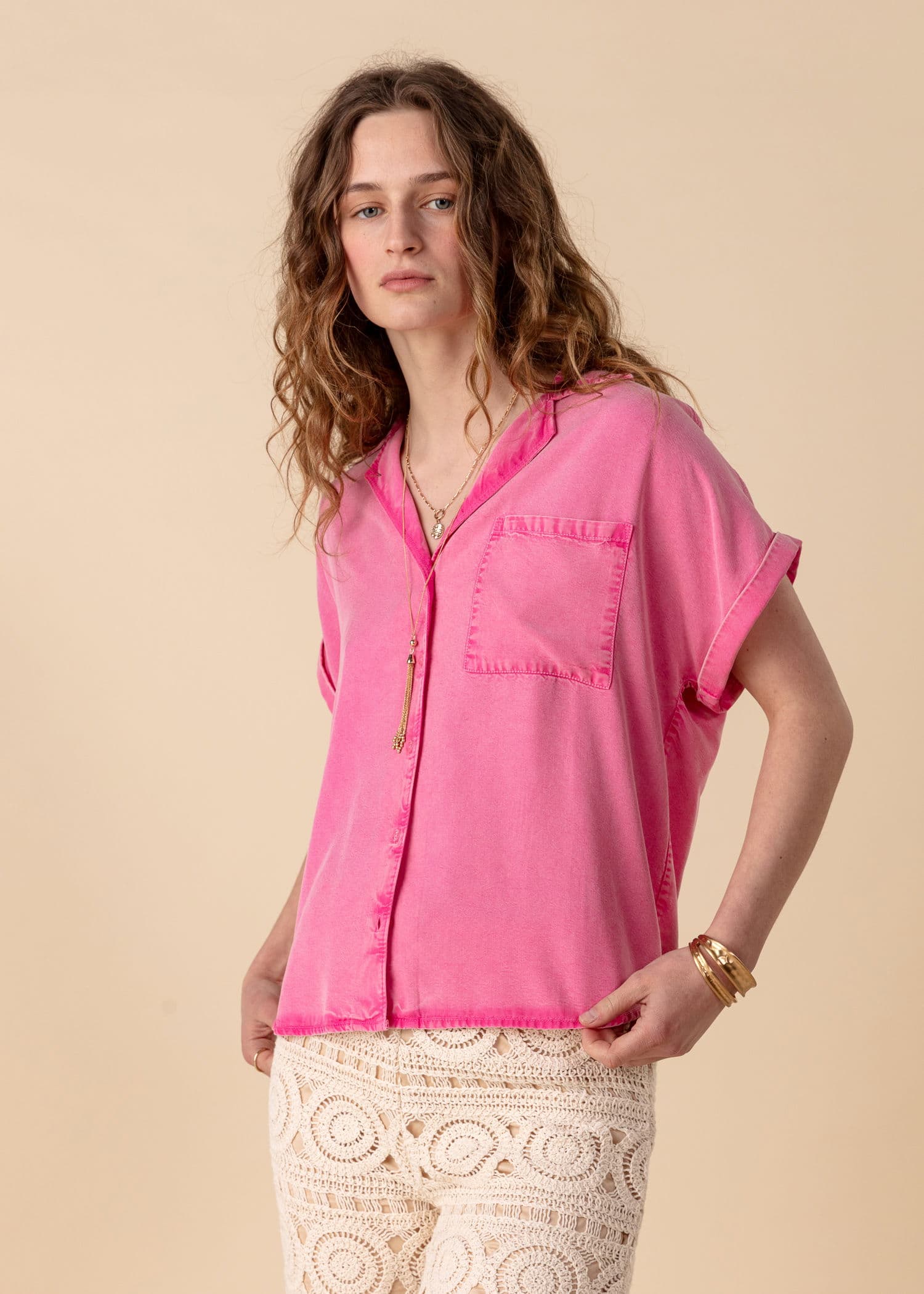 SWEETIE Rosa skjorte - Rosa 4 - Indiska