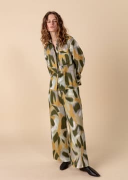 SUDO LINEN BLEND PANT - YELLOW