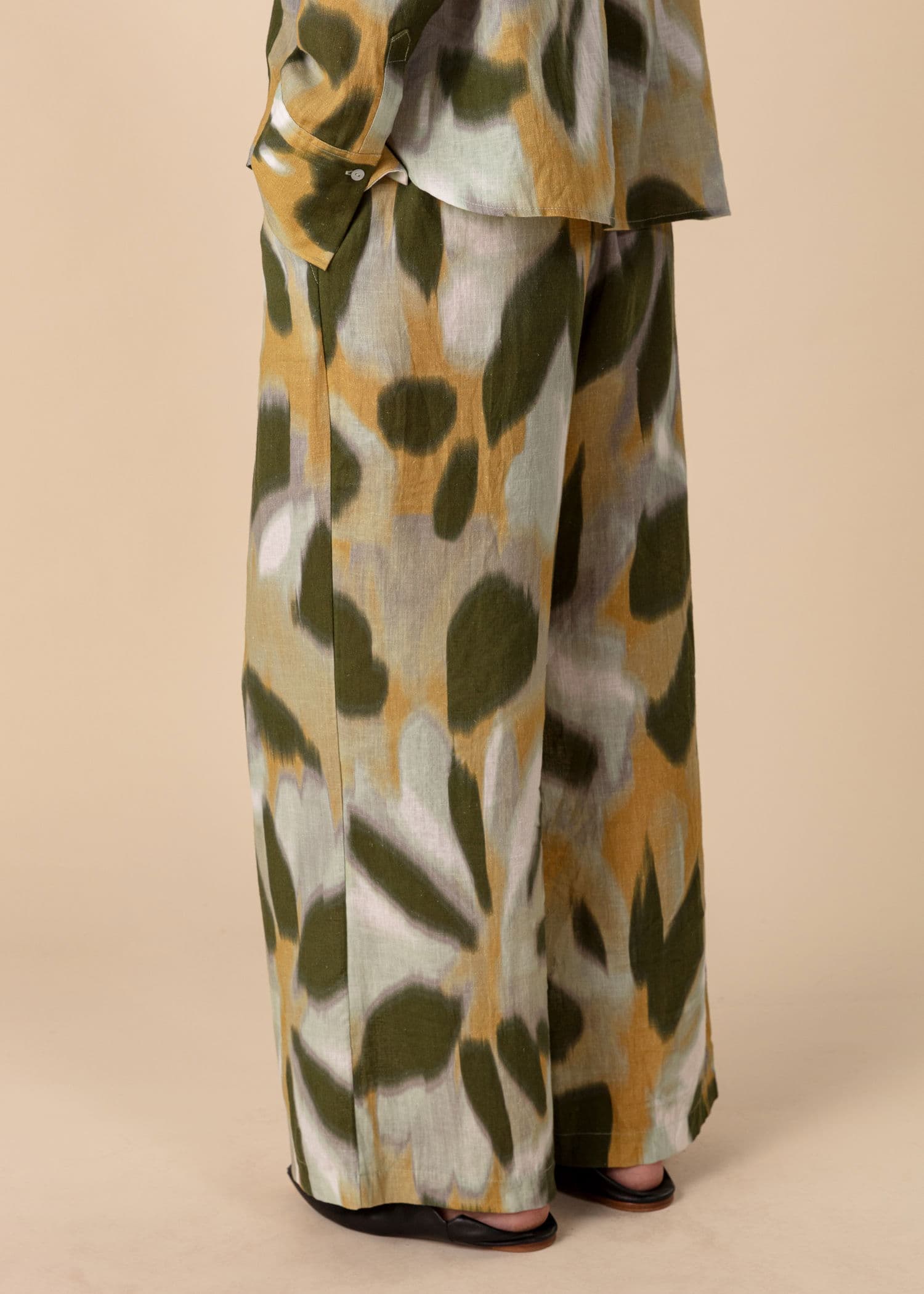 SUDO Leveät kuvioidut housut - Keltainen 3 - Indiska